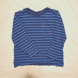 Hanna Andersson 3T blue striped long sleeve tee